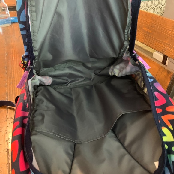 Lands End Rainbow Heart Large Backpack - Picture 8 of 8